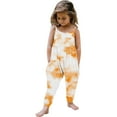 thumbnail image 2 of Penkiiy Baby Cute Summer Tie-Dye Printed Jumpsuits for Girls Kids Backless Harem Strap Romper Jumpsuit Toddler Pants 1-2 Years Orange, 2 of 5