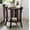 Espresso, variant on Yellow Wood End Table with Lower Shelf, Oval Birch Veneer Top, 23L x 23W x 23.5H, Modern Living Room Side Table