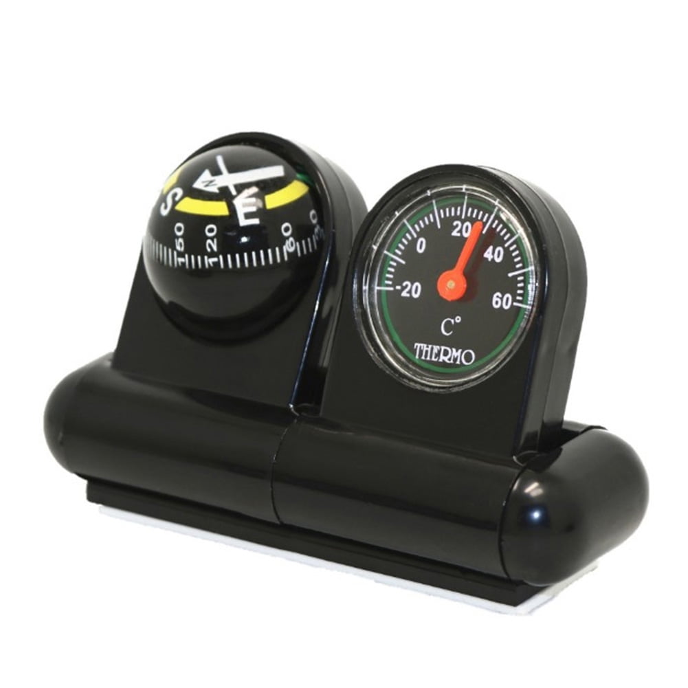 2 in 1 Guide Ball Auto Kompass Thermometer Auto Ornamente Richtung Armature  NS 