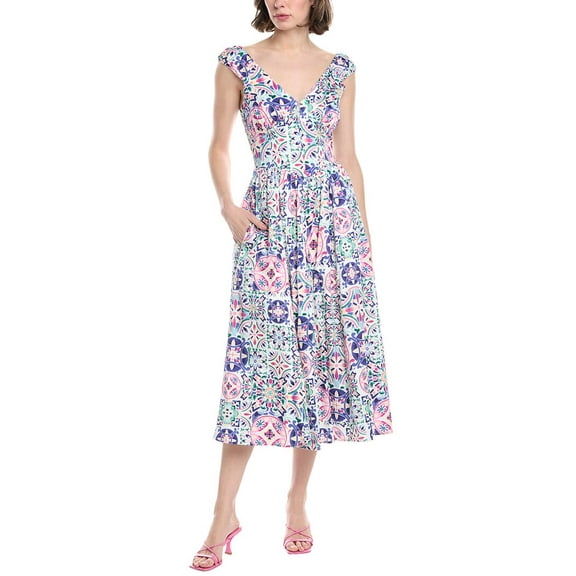 Hermoza womens Valentina Midi Dress, xs, White