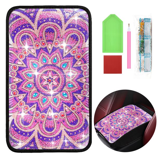 (CD004) Alfombrilla para Reposabrazos Con Puntos Perforados DIY Alfombrilla para Coche Con Puntos Perforados Mandala (con Vídeo)