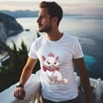 thumbnail image 5 of Men's Graphic TeeCat (15) Letter Print T-Shirts Round Neck Short Sleeves Sizes XS-5XL Summer Daily Casual Tops, 5 of 5