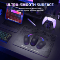 thumbnail image 3 of ATTACK SHARK CM05 SE Tempered Glass Mouse Pad, 16.1''×12.2'' Large Hard Gaming Mouse Pad, Nano-Etched Surface, 9H Anti-Scratch, Anti-Slip Base, Black Contours, 3 of 10