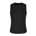 thumbnail image 3 of Chiccall Mens Quick Dry Athletic Tank Tops Summer Crew Neck Sleeveless Gym Workout Lightweight Muscle Tops Black XXXL, 3 of 5