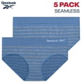 thumbnail image 3 of Pack de 5 bombachas hipster sin costuras Reebok para mujer, talle M, 3 of 6