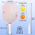 thumbnail image 3 of Pickleball Paddles Set Of 1, Fiberglass Surface, World Map Print, 1 Paddle, 2 Balls & Bag, 3 of 5