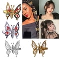 thumbnail image 3 of Osdhezcn 8x/set 3D Butterfly Hair Clip Hair Clamps Pins Gold Metal Moving Butterfly Hair Barrettes Styling Claw Clip for Women, 3 of 19