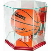 Perfect Cases - Octagon Basketball Display Case, Cherry Finish