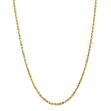 10k Yellow Gold 16in 3mm Handmade D/C Rope Necklace Chain