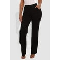 thumbnail image 2 of High Rise Smoothing Pull On Straight Leg Pants - Black, 2 of 9