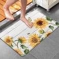 thumbnail image 4 of White Sunflower Bee Butterfly Pattern Bathroom Rugs Mat,Non Slip Microfiber Bathroom Rug,Rubber Backing,Soft Bathroom Mats for Bathroom Floor,Tub and Shower,20x32in(50x80cm), 4 of 5