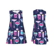 thumbnail image 3 of Bixox Wine Glasses And Cocktails Print Women's Sleeveless A-Line Dress with Pockets, Casual Knee-Length Tank Dress for Summer-X-Large, 3 of 7