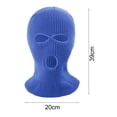 thumbnail image 6 of Eoperou Winter Unisex Knitted Hat Three Holes Solid Color Full Face Balaclava Dome Knitting Face Cover Cap for Outdoor Cycling, 6 of 8