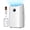 White, variant on DREO 12,000 BTU ASHRAE (8,000 BTU DOE) Portable Air Conditioners, Covers up to 350 sq. ft., Drainage-free Cooling, 46dB Quiet, APP/Voice/Remote, 24h Timer with Fan & Dehumidifier, Smart AC for Room