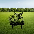 thumbnail image 2 of Custom Personalized Hummingbird Garden Metal Sign, Hummingbird Garden Stake, Garden Decor, Custom Garden Name Sign, 2 of 6
