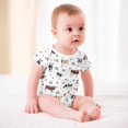 thumbnail image 4 of Watercolor Cows Boho Floral Baby Bodysuit Boy Girl Outfit Gifts Highland Cow Wildflowers Leaves Newborn Infant Onesie Bodysuit, 4 of 7