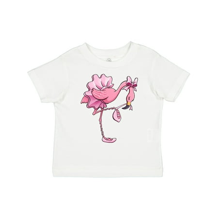 

Inktastic Flamingo Ballerina in Tutu and Ballet Toe Shoes Gift Toddler Boy or Toddler Girl T-Shirt