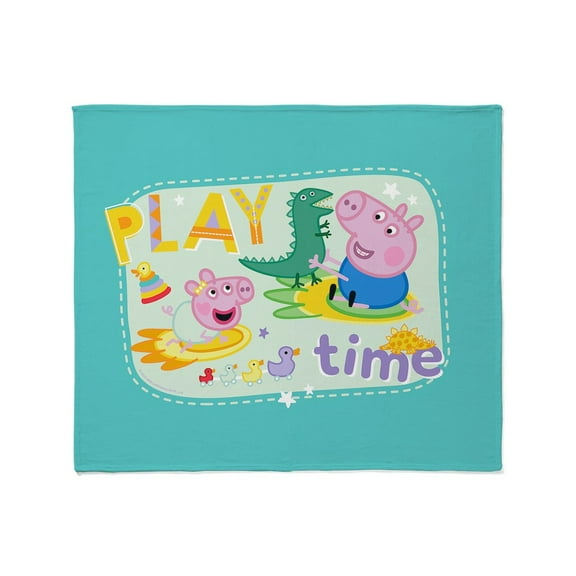 CafePress - Peppa Pig: Play Time - Soft Fleece Throw Blanket, 50"x60" for All Ages