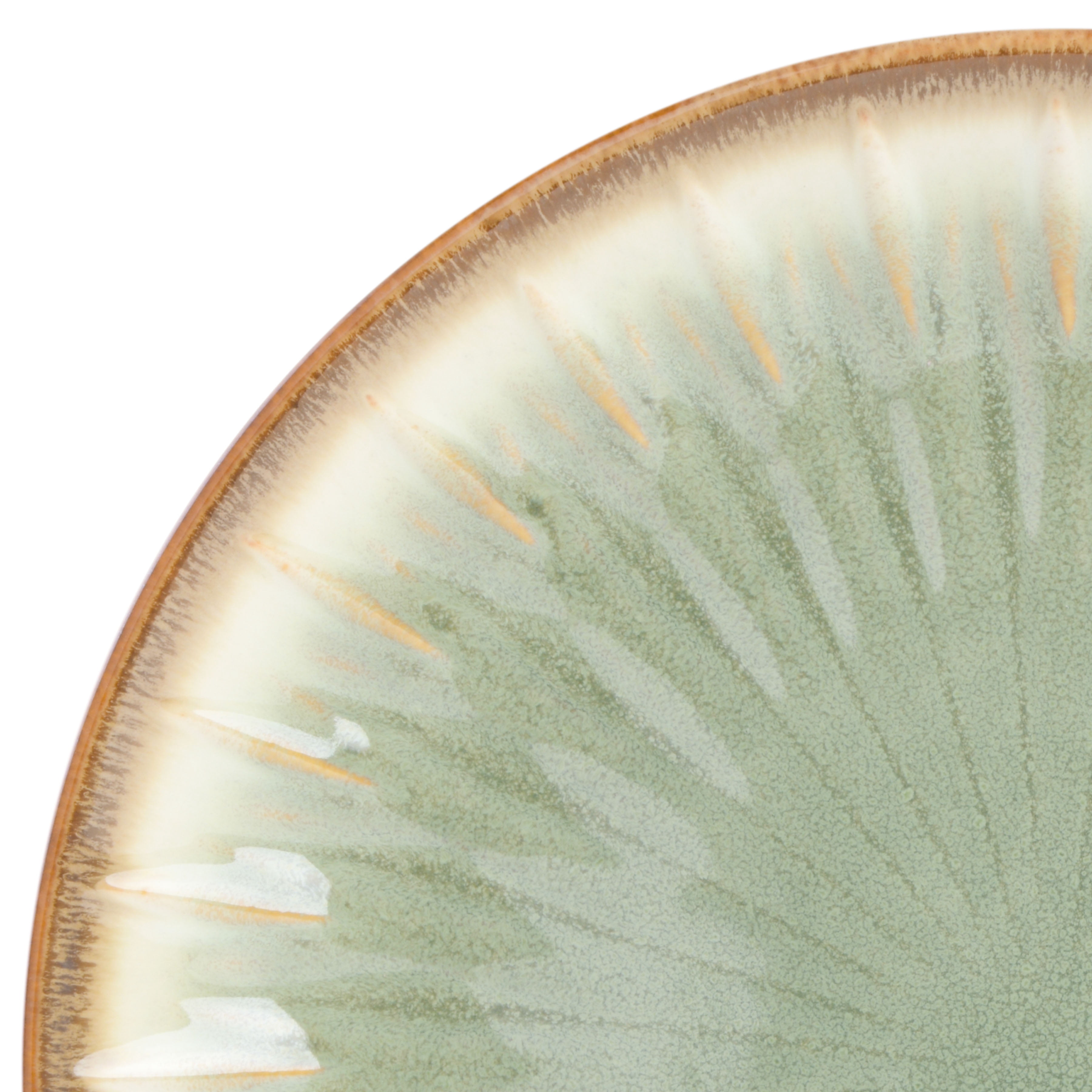 Gibson Elite Mayfair Bay 16 Piece Double Bowl Embossed Reactive Dinnerware – Green