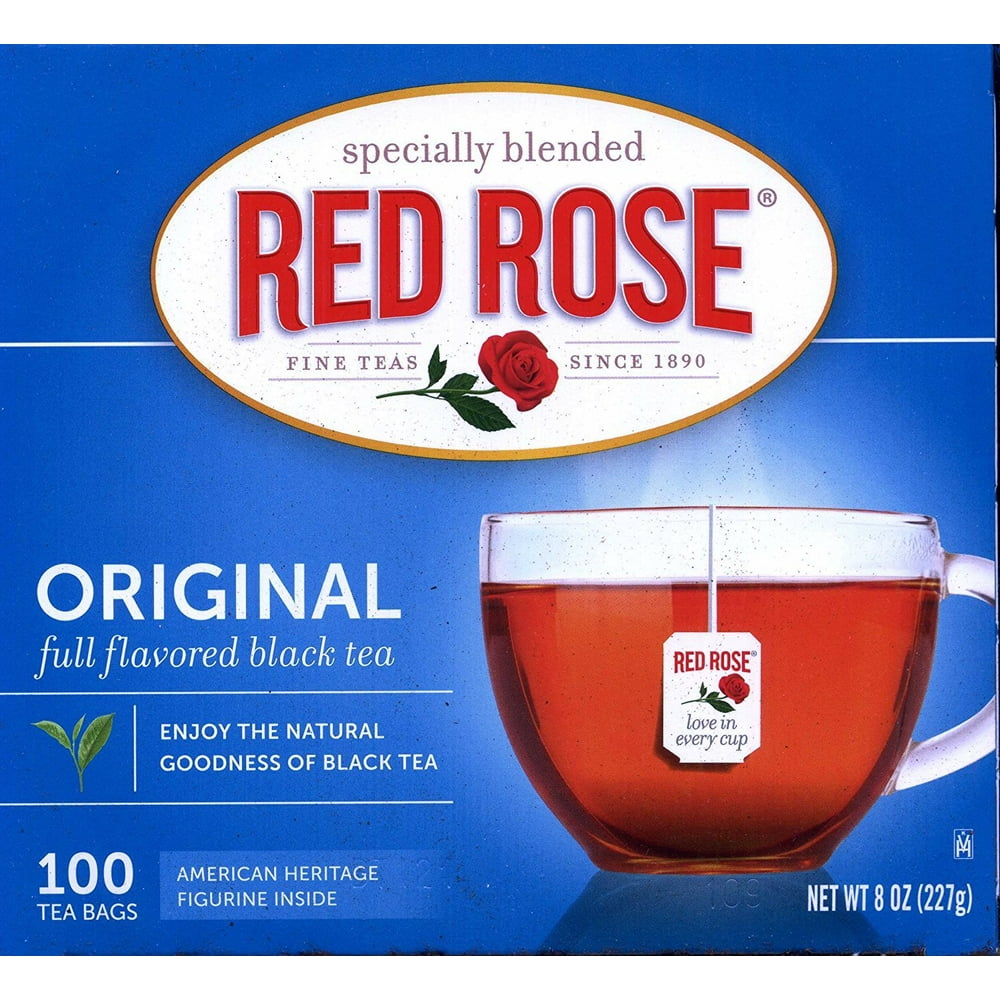 Red Rose Original Full Flavored Black Tea 8oz Box of 100 Tea Bags