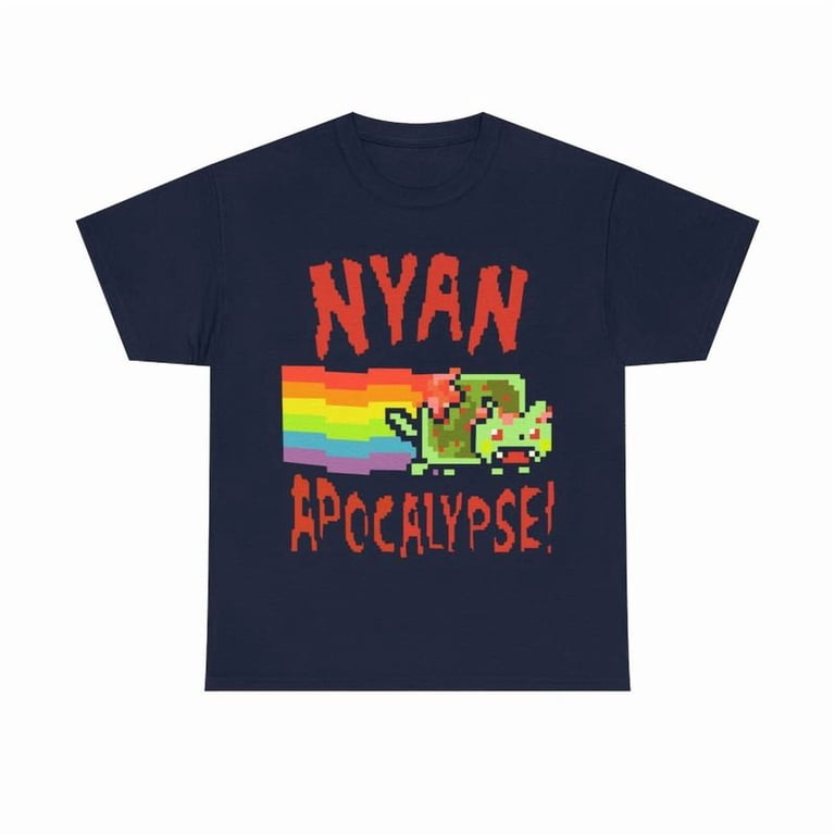 Nyan Cat Apocalypse Casual Classic Unisex Comfort Tee T Shirt