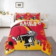 thumbnail image 2 of Erosebridal 3D Rugby Print Bedding Twin Comforter Set, American Football City Down Comforter, Sports Theme Decor, 2pcs, 2 of 8