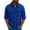 Blue, variant on DAFPZW Mens Casual Waffleknit Shirt 3/4 Sleeve Button Down Collared Summer Shirts Loose Fit Hawaiian Beach Shirts with Pockets