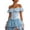 Blue, variant on Waist Trainer Corset Cosplay Court Bustier Top Lace Up Overbust Bodice Shaping Underbust Steel Bone Streetwear