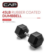 CAP Barbell, 45lb Rubber Hex Dumbbell, Single