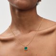 thumbnail image 6 of GDCOIN Simulated Emerald Pendant Necklace 14K Gold Plated Dainty Trendy Jewelry for Women, 6 of 11