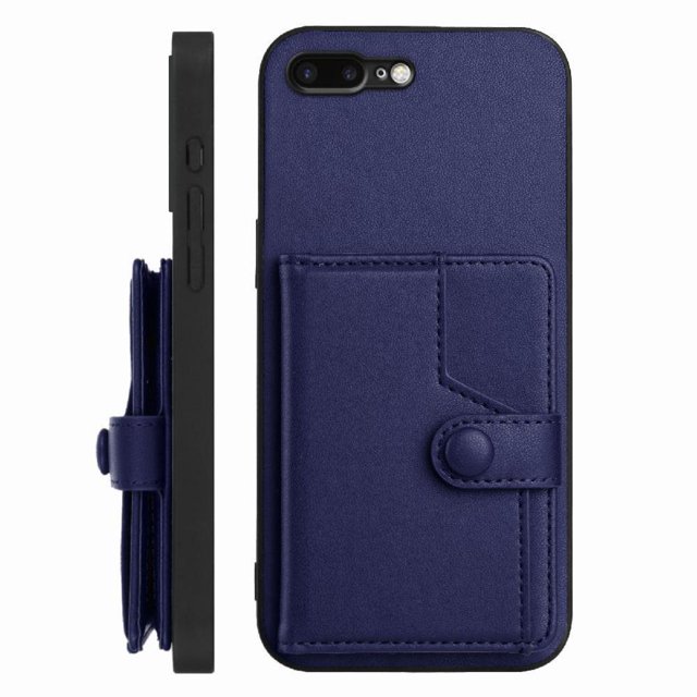 FOXDOCK Étui pour iPhone 7 Plus avec Porte-Cartes RFID - Design Élégant avec Fermeture à Boutons