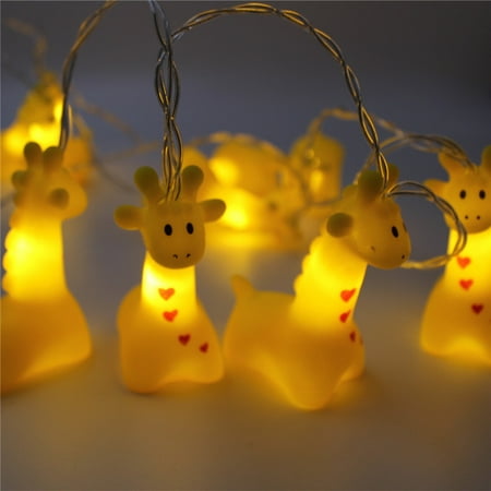 Mini Cartoon Animal LED String Light, Battery Operated, 4.9FT Decorative Fairy Lights