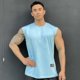 thumbnail image 4 of Muscle Fitness Brothers-Chaleco de Fitness para hombre, camiseta sin mangas deportiva de Color sólido para ejercicio al aire libre, chaleco transpirable suelto de malla, 4 of 5