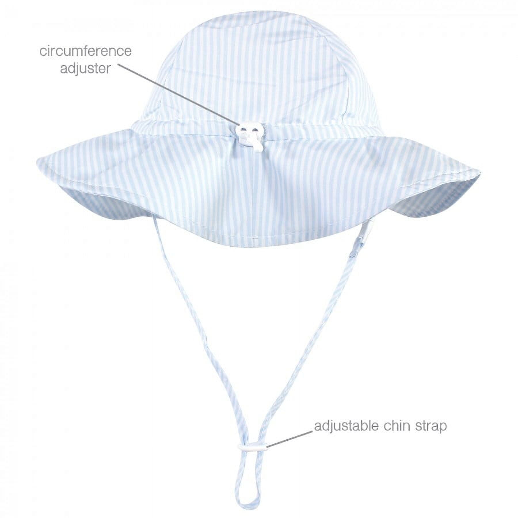 Hudson Baby Infant and Toddler Boy Sun Protection Hat, Blue