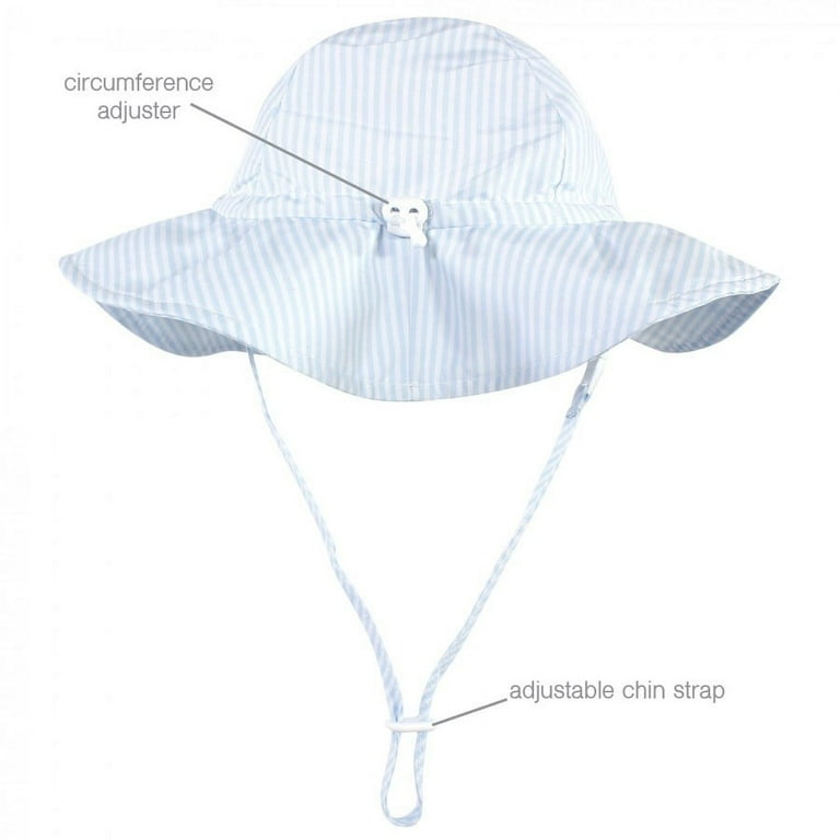 Hudson Baby Infant and Toddler Boy Sun Protection Hat, Blue