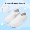 thumbnail image 5 of Kids Canvas Shoes Boys Girls Classic Fashion Slip-On Sneakers Causal Toddler Lightweight Running Walking Shoes, 5 of 6
