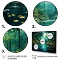 thumbnail image 3 of Designart Décoration Murale Encadrée Surdimensionnée Forêt, art Mural Encadré Forêt, Auvent Rivière Forêt Émeraude Décoration Murale Encadrée, art Mural Traditionnel Blanc Turquoise, Cadre Couleur Blanche, 3 of 5