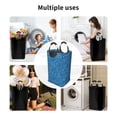 thumbnail image 6 of KLL Blue Star Print Laundry Hamper,Large Canvas Fabric Lightweight Storage Basket Toy Organizer Dirty Clothes Collapsible Waterproof, 6 of 6