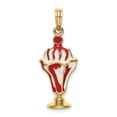thumbnail image 1 of FB Jewels 14K Yellow Gold Strawberry Ice Cream Sundae with Cherry Top Pendant, 1 of 2