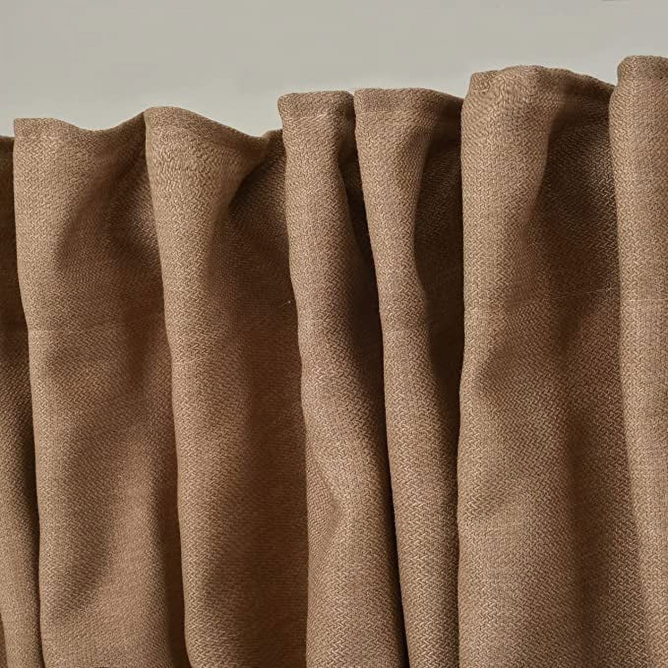 3S Brother's Home Decorative Barley Curtains Extra Wide Extra Long Luxury Colors Linen Look Custom Made 5-25 Feet Made in Turkey Hang Back Tab ( 1 Panel ) Home Décor (52"Wx84"L)