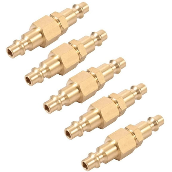 1/4" Coupling x 1/4" Inch NPT Female &Male Brass Air Hose Quick Connect Adapter,Air Coupler and Plug Kit,Air Compressor Fittings 10pcs (male&female)