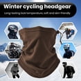 thumbnail image 4 of YAOBAMM Drawstring Neck Gaiter Winter Multifunctional All in 1 Fleece Neck Gaiter Solid Color Drawstring Face Guard Thick Cycling Headwear Running Sport, 4 of 7