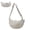 Gray, variant on Quilted Puffer Crossbody Handbag Crescent Shaped Hobo Bag With Side Pockets