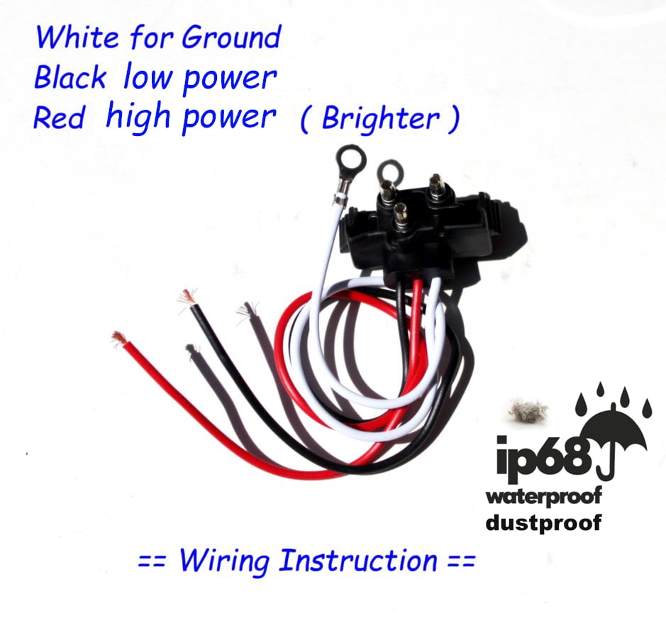 X 4 Pieces Led White Round Backup Reverse Lights W Grommet White Round Backup Reverse Lights