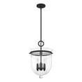 thumbnail image 2 of Hunter - Belltown 4-light Natural Black Iron, Medium Size Pendant Light, Dimmable, Transitional Style, Urn Shaped, for Bedrooms, Dining, Living Rooms - 19313, 2 of 8