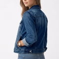thumbnail image 2 of Livrdious Womens Classic Denim Jackets Button Down Long Sleeve Casual Jean Jackets for Women with Pockets, 2 of 5
