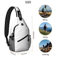 thumbnail image 5 of Sling Backpack,Black Halloween Ghost Spider Pattern Sling Bag with Water Bottle Holder,Waterproof Sling Bag for Men/Women with Headphone Jack for Hiking,Travel, 5 of 5