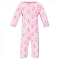 thumbnail image 3 of Hudson Baby Infant Girl Cotton Coveralls 3pk, Pink Unicorn, 6-9 Months, 3 of 4