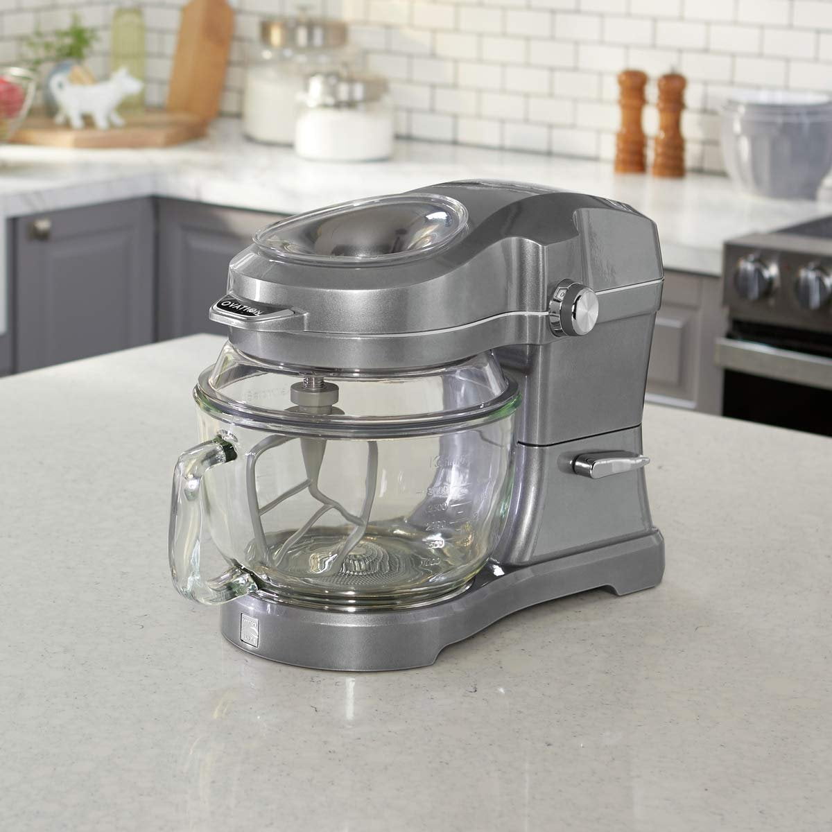 Kenmore Elite Ovation 5 qt Stand Mixer with Pour-In Top 500W Gray