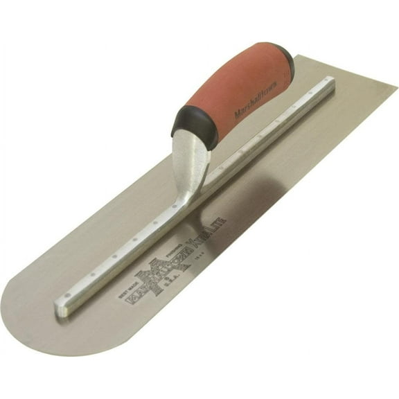 Marshalltown Mxs20Red 20 In. X 4 In. Finishing Trowel-Round Front End Curved Durasoft Handle